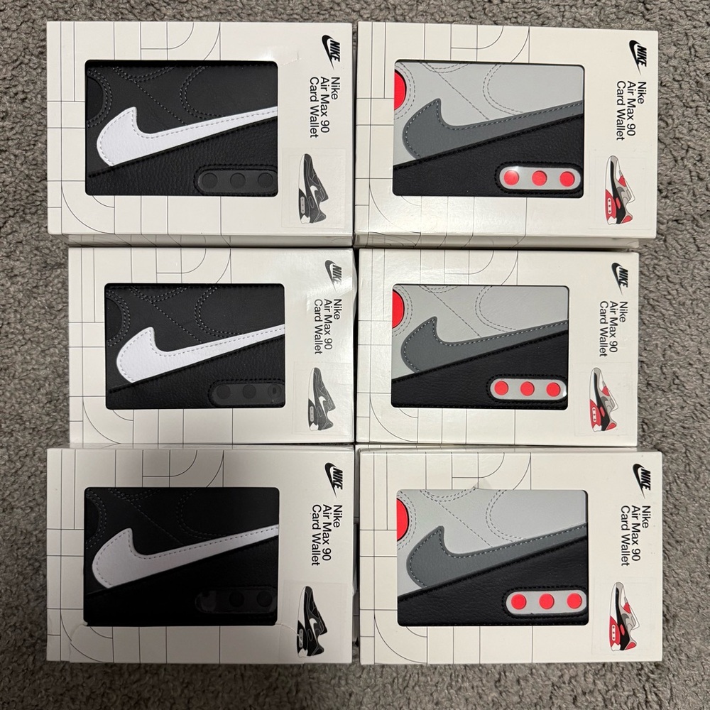 Nike Card Wallet Collection - Black, Gray, White, Red